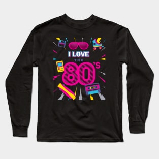 I Love The 80s retro style Long Sleeve T-Shirt